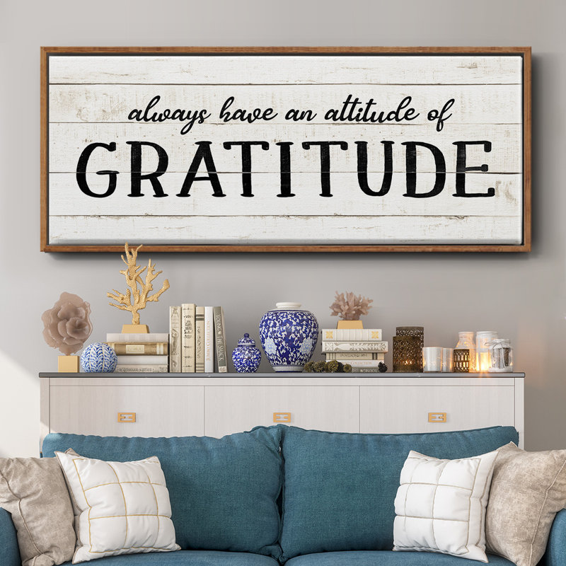 Attitude Gratitude- Framed Canvas
