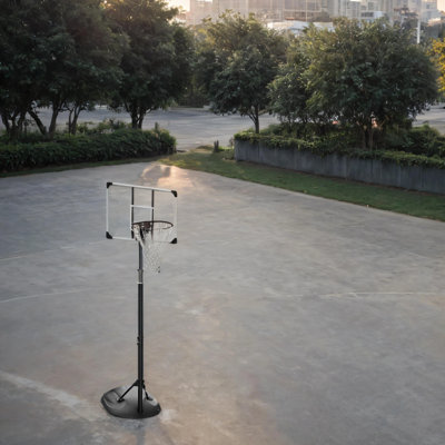 Portable Basketball Hoop Adjustable with 32 Inch Backboard for Youth Adults Indoor Outdoor Basketball Goal White