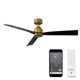 52" Smart Home Compatible 3 Blade Smart Ceiling Fan with Remote