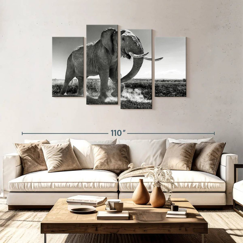 Grassland Elephant, 48" H x 75" W