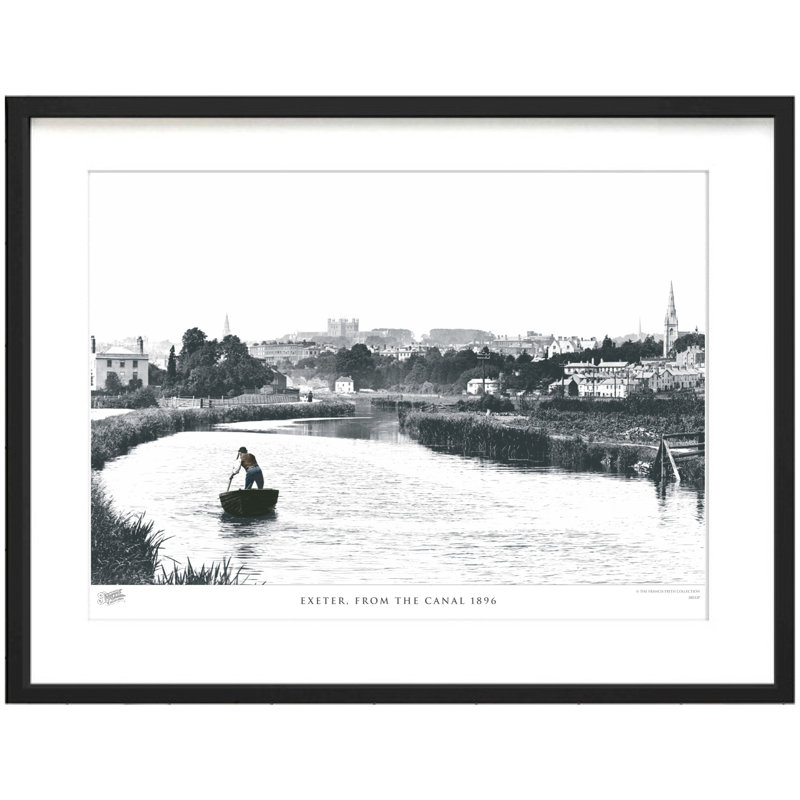 Exeter, From The Canal 1896 - Single Picture Frame Print, 28cm H x 36cm W x 2.3cm D
