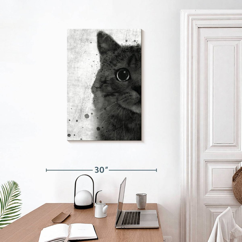Brampt Black And White Cat, 30" H x 20" W