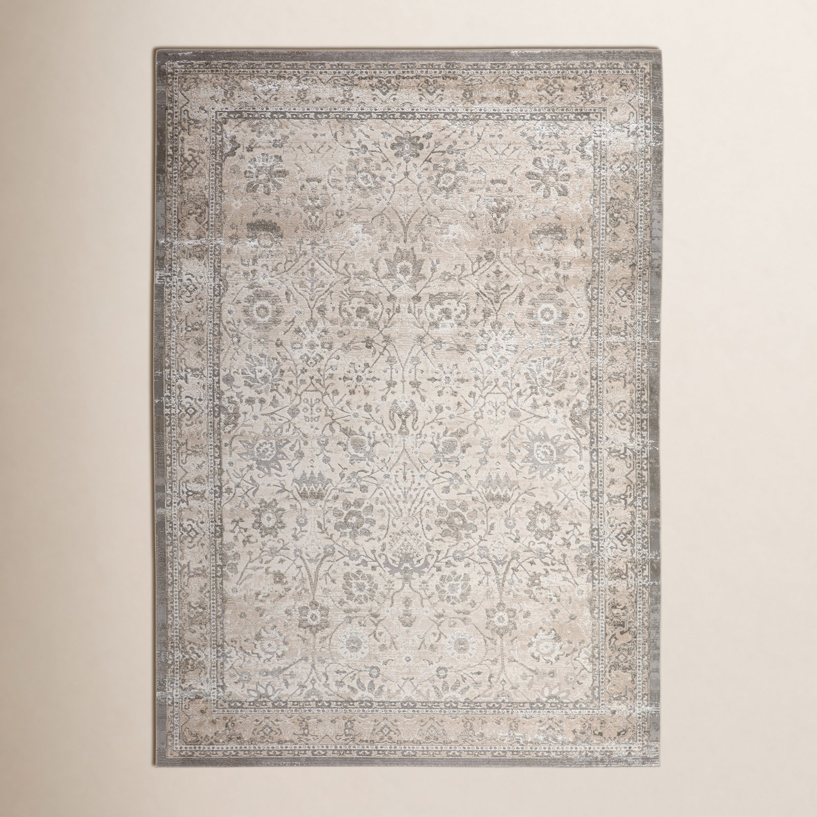 Lynnette Gray/Beige Rug, Rectangle 9'6" x 13'