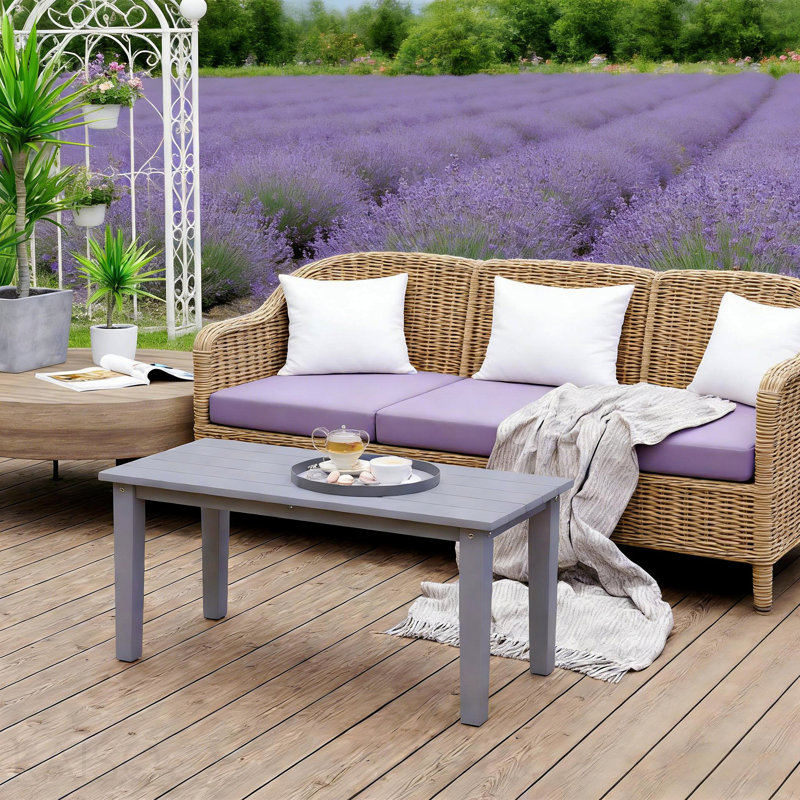 Table basse d'extérieur grise, table basse d'extérieur, Gris