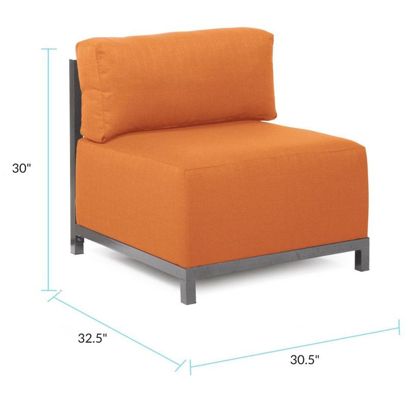 Housse pour chaise à coussins carrés, Orange marin