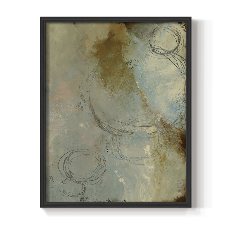 Zen Path I  Framed Print - Solid Wood, Black, 14" H x 11" W