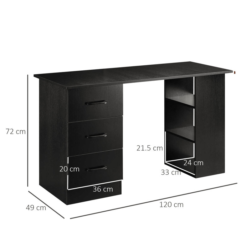 Adrianne Computer Desk, Black
