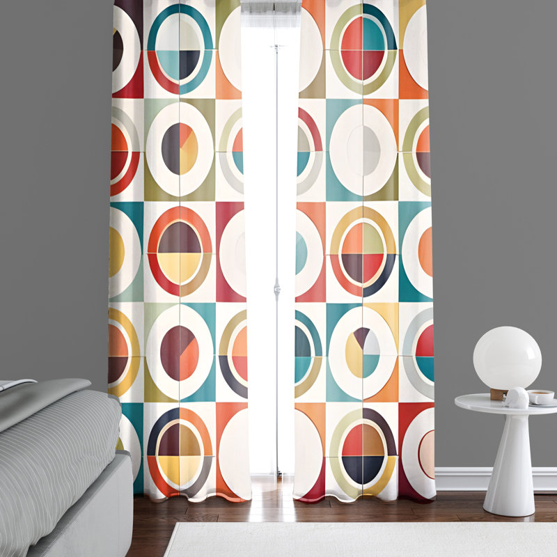 Paire de rideaux semi-transparents Halbeib, L 20 po x L 52 po