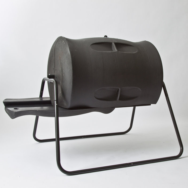 55 gallons Composteur d'extérieur avec couvercle verrouillable, Noir