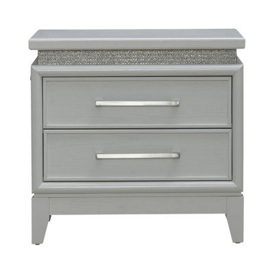 Oxford Nightstand W/ Lights And Charging Station by House of Hampton