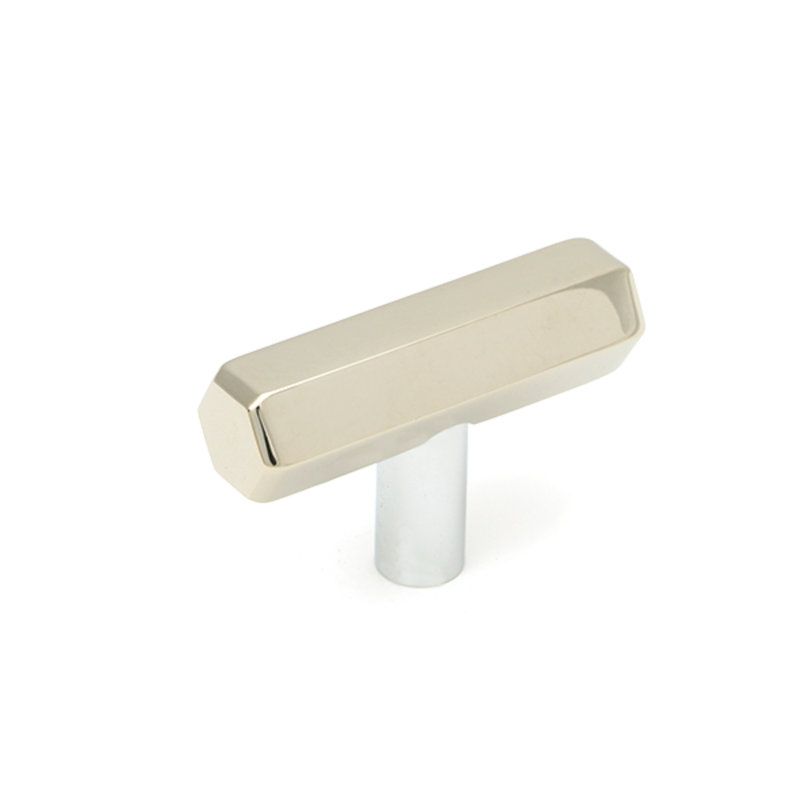 Satin Chrome Kahlo T-Bar, Polished Nickel