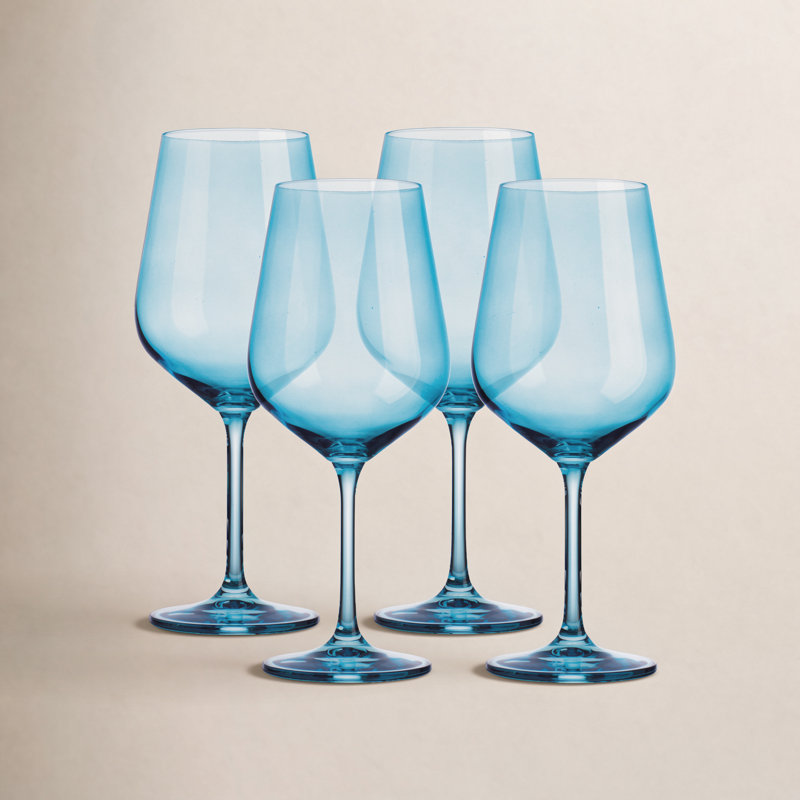 Vin rouge transparent Amelia 23 oz, Bleu ciel