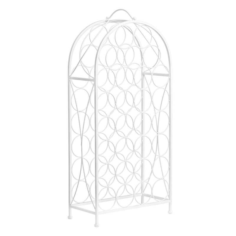 Café Cassis Floor Wine Bottle Rack, 87.5cm H x 43.2cm W x 22cm D, Cream