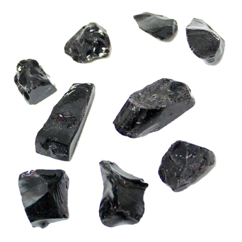 Medium Onyx Recycled Fire Pit Glass, 10 Pounds