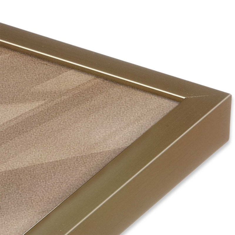 Sienna Strips, ensemble de 2 impressions dans un cadre, Or brossé, H 15,25 po x l 24,5 po