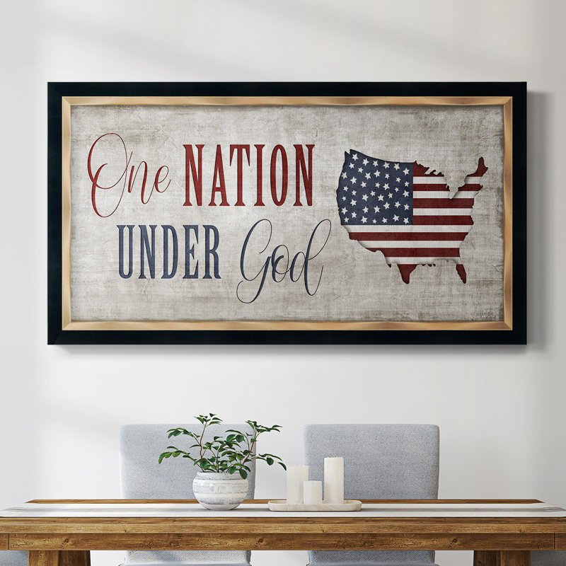 " One Nation Under God ", 25" H x 45" W x 1" D