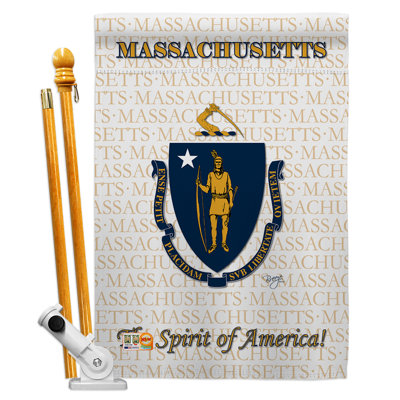 Double Sided 40'' H x 28'' W Polyester Flag Set