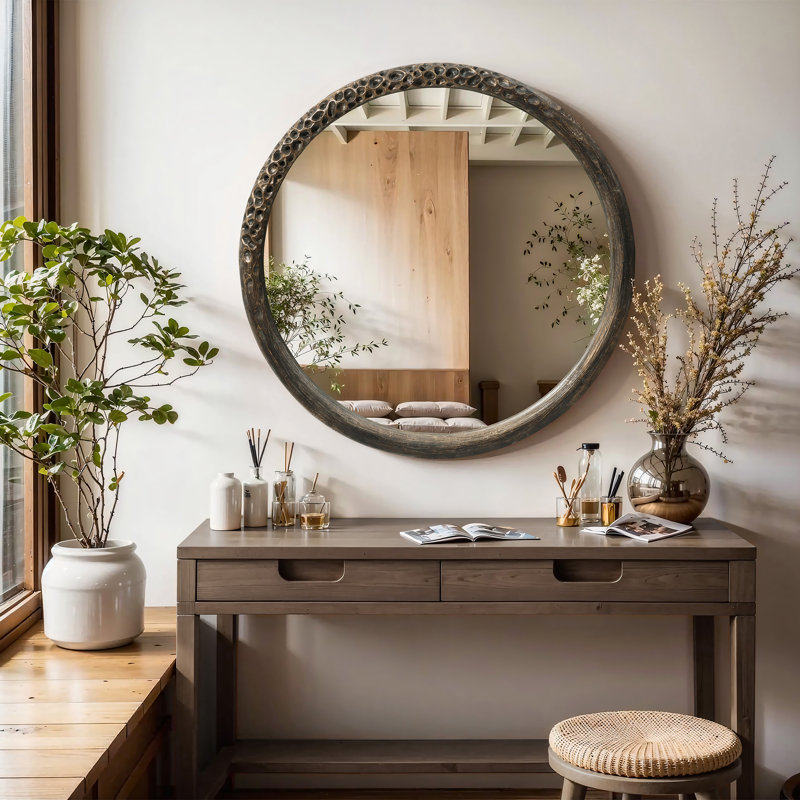 Miroir mural rond 32 po