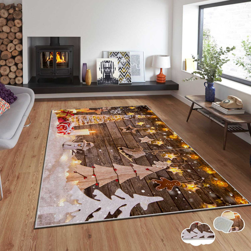 Luxurious Velvet Area Rug, 3.3 x 4.6 ft, 100% Polyester, 740 g/m² | Non-Slip Dot Underside, Laminated Sponge for Comfort | Easy Clean, Machine Washable at 86°F | Perfect for Living Room, Bedroom, and Home Decor
