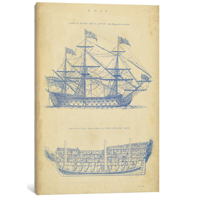 " Vintage Ship Blueprint " by George Chambers
