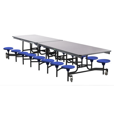 NPS® Mobile Cafeteria Table with 16 Stools