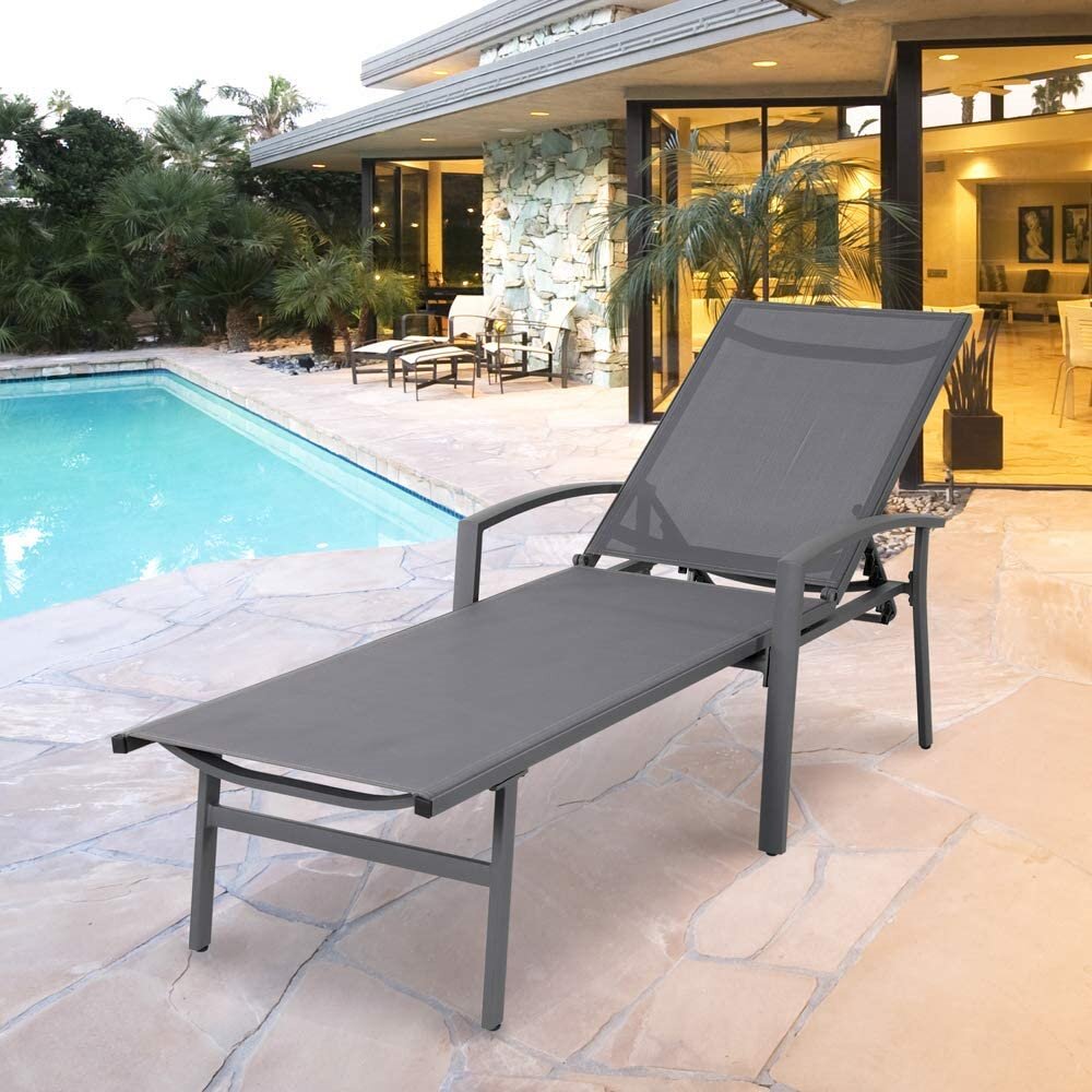 Orren Ellis Zanella Outdoor Metal Chaise Lounge & Reviews | Wayfair