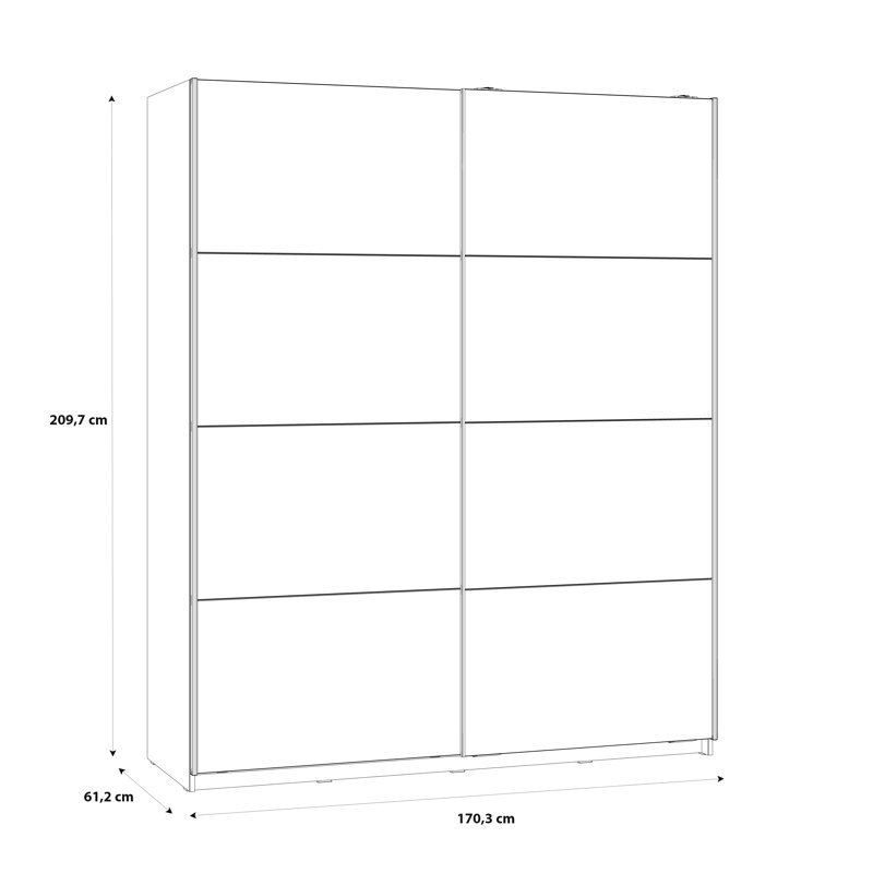 Oquinn 2 Door Wardrobe