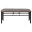 Banc rembourré brun et bronze foncé