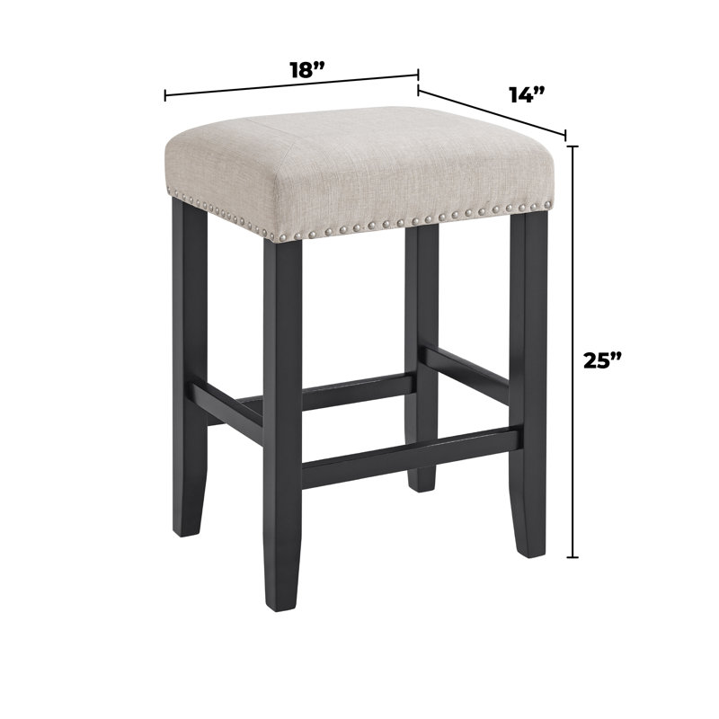 Arystan Glass Top Counter Height Bar Console Table with 3 Stools Set, Black