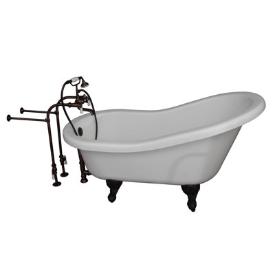 67'' x 29.5'' Soaking Acrylic Bathtub with Faucet