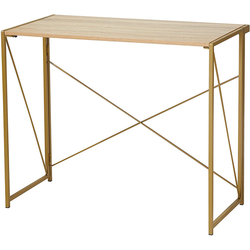 Bureau pliable, Chêne / doré
