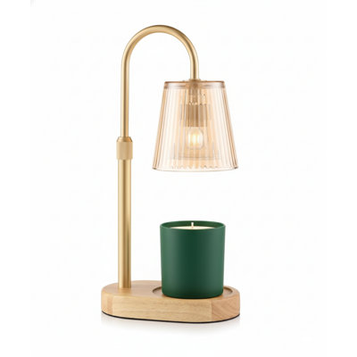 Adjustable Candle Warmer Lamp With Timer - Electric Light Wax Warming Dimmable Flameless Top Melter Heater Melting Heating Height Small Jar Candles Gifts Women Mom Birthday Home Desk Modern Decor