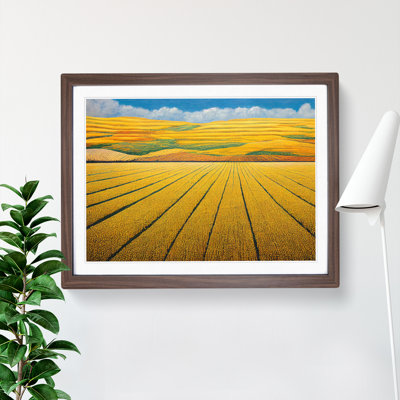 Inspirational Wheat Field 1 Piece Single Picture Frame Wall Art
