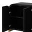 4-Door Curved Corner Design Wavy Door Panel Sideboard Cabinet With Adjustable Shelves-1175785995