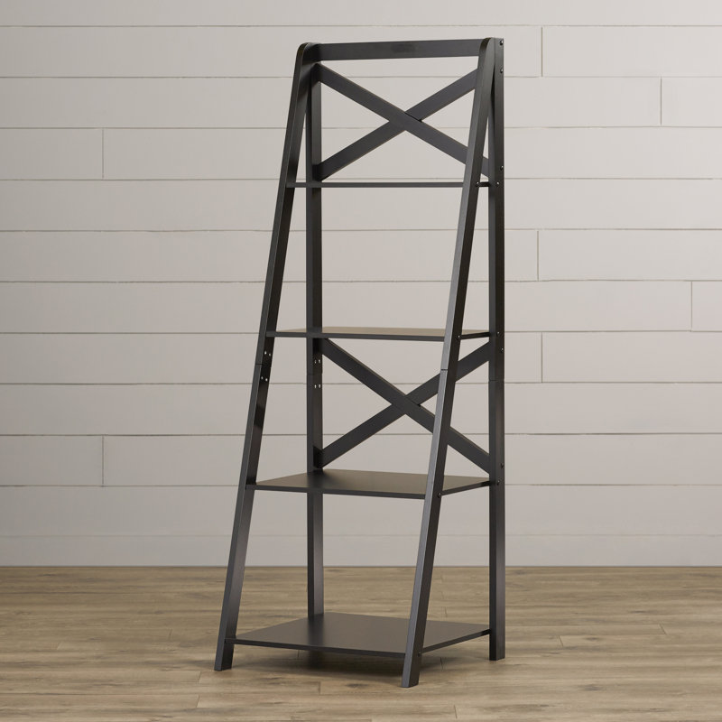 Derrik Ladder Bookcase, Black