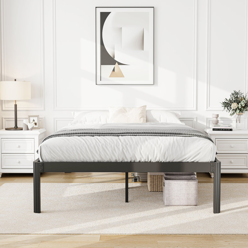 Lit en fer renforcé Ashwyn Verret, Double, 14"