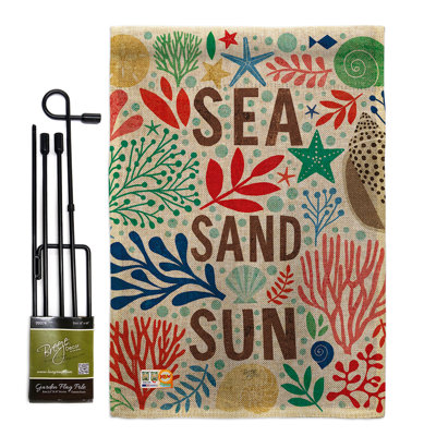 Double Sided 18.5'' H x 13'' W Polyester Flag Set