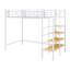 Lit mezzanine simple en métal avec échelle de rangement Designs-1656357601
