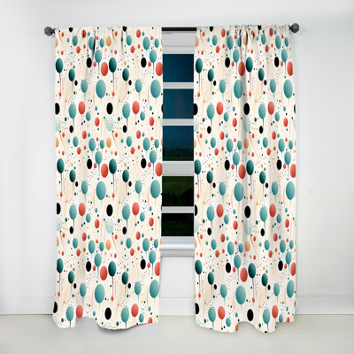 Motif à pois Contemporary Fusion - rideau abstrait - rideau obscurcissant - 1 panneau