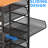 12-Tier Rolling File Cart With Sliding Trays - Wooden Top, Metal Mesh Storage For Office/Home