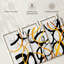 Impression sur toile multicolore noir et doré-1341468007