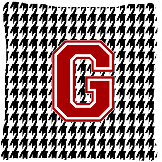 Monogramme Initial Houndstooth intérieur/extérieur Throw Pillow, G