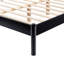 Structure de lit double en bois avec tête de lit moelleuse, cadre gris et noir-2033871720