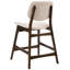Upholstered Counter Stool with Solid Wood Frame