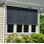 Solar-Powered Motorized SunSetter EasyShade  Outdoor Solar Shade - Semi-Sheer