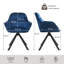 48.5cm H Swivel Upholstered Dining Chairs- Ergonomic Back-1640305359