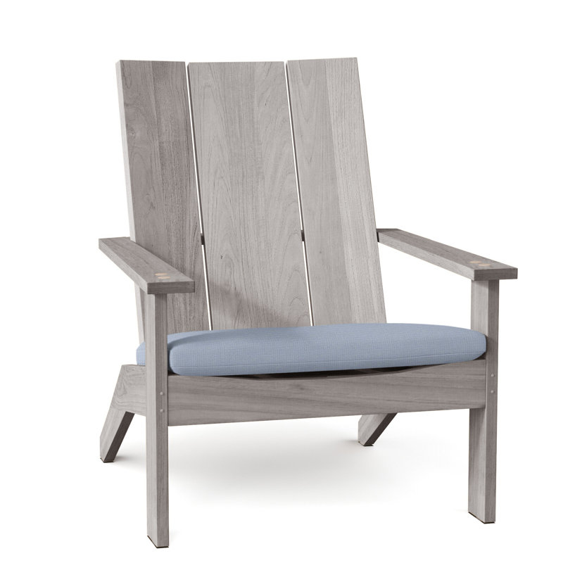 Adirondack en teck Ashland - Huître, Pas de soudure, Array Chambray, Huître teck