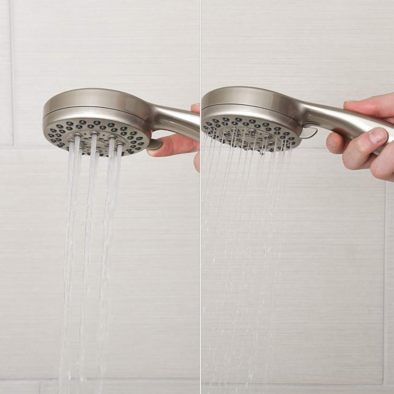 Pomme de douche à massage, Nickel brossé