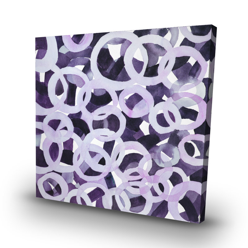 Abstrait cercles mauves - Toile à motif mauve pour la décoration intérieure