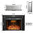 Aadila Electric Fireplace Insert with Trim Kit-2145197615